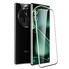 Schutzfolie Full Coverage Displayschutzfolie Panzerfolie Gehärtetes Glas Glasfolie Skins zum Aufkleben Panzerglas F02 für Oppo Find X6 5G Schwarz