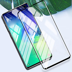 Schutzfolie Full Coverage Displayschutzfolie Panzerfolie Gehärtetes Glas Glasfolie Skins zum Aufkleben Panzerglas F02 für Samsung Galaxy S10 5G SM-G977B Schwarz