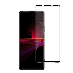 Schutzfolie Full Coverage Displayschutzfolie Panzerfolie Gehärtetes Glas Glasfolie Skins zum Aufkleben Panzerglas F02 für Sony Xperia 1 IV SO-51C Schwarz