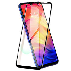 Schutzfolie Full Coverage Displayschutzfolie Panzerfolie Gehärtetes Glas Glasfolie Skins zum Aufkleben Panzerglas F02 für Xiaomi Redmi Note 7 Pro Schwarz