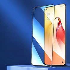 Schutzfolie Full Coverage Displayschutzfolie Panzerfolie Gehärtetes Glas Glasfolie Skins zum Aufkleben Panzerglas F03 für Oppo Reno8 T 4G Schwarz