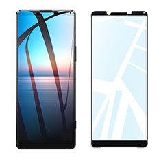 Schutzfolie Full Coverage Displayschutzfolie Panzerfolie Gehärtetes Glas Glasfolie Skins zum Aufkleben Panzerglas F03 für Sony Xperia 1 IV Schwarz