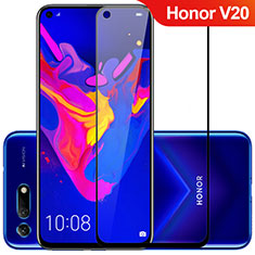 Schutzfolie Full Coverage Displayschutzfolie Panzerfolie Gehärtetes Glas Glasfolie Skins zum Aufkleben Panzerglas F08 für Huawei Honor V20 Schwarz