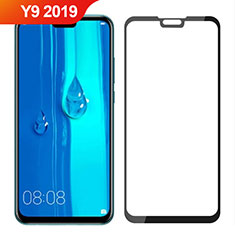 Schutzfolie Full Coverage Displayschutzfolie Panzerfolie Gehärtetes Glas Glasfolie Skins zum Aufkleben Panzerglas für Huawei Y9 (2019) Schwarz