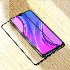 Schutzfolie Full Coverage Displayschutzfolie Panzerfolie Gehärtetes Glas Glasfolie Skins zum Aufkleben Panzerglas für Xiaomi Redmi 9A Schwarz