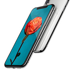 Schutzfolie Full Coverage Displayschutzfolie Panzerfolie Skins zum Aufkleben Gehärtetes Glas Glasfolie C01 für Apple iPhone X Schwarz