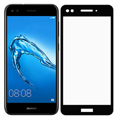 Schutzfolie Full Coverage Displayschutzfolie Panzerfolie Skins zum Aufkleben Gehärtetes Glas Glasfolie F02 für Huawei Enjoy 7 Schwarz