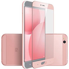 Schutzfolie Full Coverage Displayschutzfolie Panzerfolie Skins zum Aufkleben Gehärtetes Glas Glasfolie F02 für Xiaomi Mi 5C Rosa