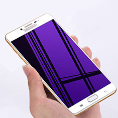 Schutzfolie Full Coverage Displayschutzfolie Panzerfolie Skins zum Aufkleben Gehärtetes Glas Glasfolie F05 für Samsung Galaxy C7 SM-C7000 Weiß