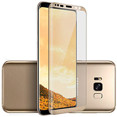 Schutzfolie Full Coverage Displayschutzfolie Panzerfolie Skins zum Aufkleben Gehärtetes Glas Glasfolie F06 für Samsung Galaxy S8 Gold