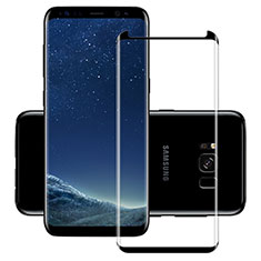 Schutzfolie Full Coverage Displayschutzfolie Panzerfolie Skins zum Aufkleben Gehärtetes Glas Glasfolie F11 für Samsung Galaxy S8 Schwarz