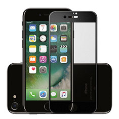 Schutzfolie Full Coverage Displayschutzfolie Panzerfolie Skins zum Aufkleben Gehärtetes Glas Glasfolie F16 für Apple iPhone SE (2020) Schwarz