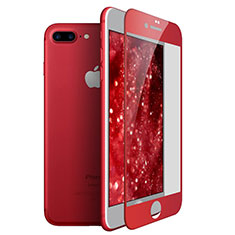 Schutzfolie Full Coverage Displayschutzfolie Panzerfolie Skins zum Aufkleben Gehärtetes Glas Glasfolie F24 für Apple iPhone 7 Plus Rot