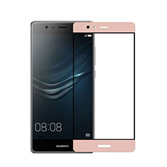 Schutzfolie Full Coverage Displayschutzfolie Panzerfolie Skins zum Aufkleben Gehärtetes Glas Glasfolie für Huawei P9 Plus Rosa