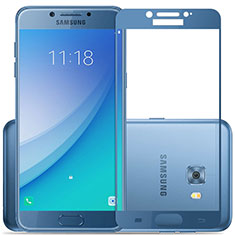 Schutzfolie Full Coverage Displayschutzfolie Panzerfolie Skins zum Aufkleben Gehärtetes Glas Glasfolie für Samsung Galaxy C5 Pro C5010 Blau