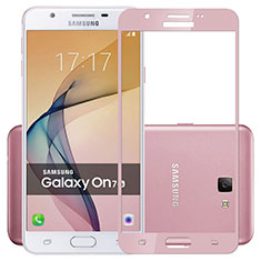 Schutzfolie Full Coverage Displayschutzfolie Panzerfolie Skins zum Aufkleben Gehärtetes Glas Glasfolie für Samsung Galaxy On7 (2016) G6100 Rosa