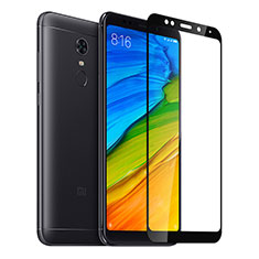 Schutzfolie Full Coverage Displayschutzfolie Panzerfolie Skins zum Aufkleben Gehärtetes Glas Glasfolie für Xiaomi Redmi 5 Plus Schwarz