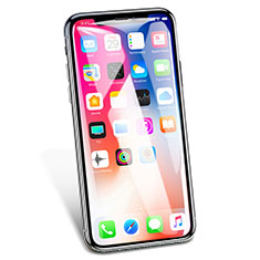 Schutzfolie Full Coverage Displayschutzfolie Panzerfolie Skins zum Aufkleben Gehärtetes Glas Glasfolie V02 für Apple iPhone Xs Weiß