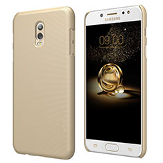 Schutzhülle Kunststoff Hülle Matt M04 für Samsung Galaxy C7 (2017) Gold