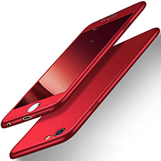 Schutzhülle Kunststoff Hülle Matt Vorder und Rückseite 360 Grad für Apple iPhone 6 Plus Rot