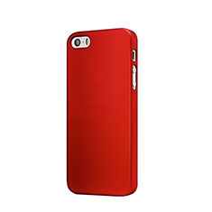 Schutzhülle Kunststoff Tasche Matt für Apple iPhone 5 Rot