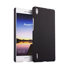 Schutzhülle Kunststoff Tasche Matt für Huawei Ascend P7 Schwarz