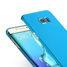 Schutzhülle Kunststoff Tasche Matt für Samsung Galaxy S6 Edge+ Plus SM-G928F Hellblau