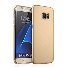 Schutzhülle Kunststoff Tasche Matt für Samsung Galaxy S7 Edge G935F Gold