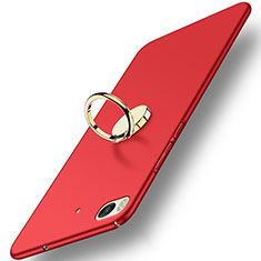 Schutzhülle Kunststoff Tasche Matt mit Fingerring Ständer A02 für Xiaomi Mi 5S Rot