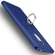 Schutzhülle Kunststoff Tasche Matt mit Fingerring Ständer für Xiaomi Redmi Note 4 Blau