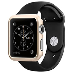 Schutzhülle Luxus Aluminium Metall Rahmen C01 für Apple iWatch 42mm Gold