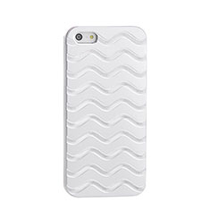 Schutzhülle Luxus Aluminium Metall Wave für Apple iPhone SE Silber