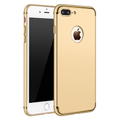 Schutzhülle Luxus Metall Rahmen und Kunststoff F02 für Apple iPhone 7 Plus Gold