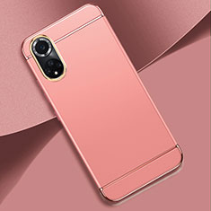 Schutzhülle Luxus Metall Rahmen und Kunststoff Schutzhülle Tasche für Huawei Honor 50 5G Rosegold