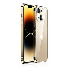 Schutzhülle Luxus Metall Rahmen und Kunststoff Schutzhülle Tasche JB1 für Apple iPhone 13 Gold