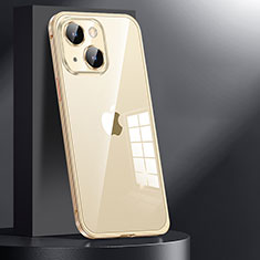 Schutzhülle Luxus Metall Rahmen und Kunststoff Schutzhülle Tasche JL1 für Apple iPhone 14 Gold