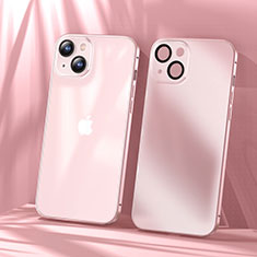 Schutzhülle Luxus Metall Rahmen und Kunststoff Schutzhülle Tasche LF1 für Apple iPhone 13 Rosegold