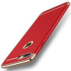 Schutzhülle Luxus Metall Rahmen und Kunststoff Schutzhülle Tasche M01 für Apple iPhone 7 Plus Rot