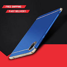 Schutzhülle Luxus Metall Rahmen und Kunststoff Schutzhülle Tasche M01 für Huawei Enjoy 9 Blau