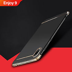 Schutzhülle Luxus Metall Rahmen und Kunststoff Schutzhülle Tasche M01 für Huawei Enjoy 9 Schwarz