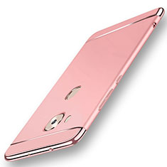 Schutzhülle Luxus Metall Rahmen und Kunststoff Schutzhülle Tasche M01 für Huawei G7 Plus Rosegold