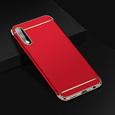 Schutzhülle Luxus Metall Rahmen und Kunststoff Schutzhülle Tasche M01 für Huawei Honor 9X Rot