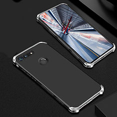 Schutzhülle Luxus Metall Rahmen und Kunststoff Schutzhülle Tasche M01 für Huawei Honor V20 Silber