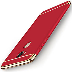 Schutzhülle Luxus Metall Rahmen und Kunststoff Schutzhülle Tasche M01 für Huawei Honor X5 Rot