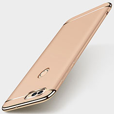 Schutzhülle Luxus Metall Rahmen und Kunststoff Schutzhülle Tasche M01 für Huawei P Smart Gold