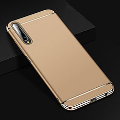 Schutzhülle Luxus Metall Rahmen und Kunststoff Schutzhülle Tasche M01 für Huawei P Smart Pro (2019) Gold