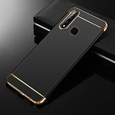 Schutzhülle Luxus Metall Rahmen und Kunststoff Schutzhülle Tasche M01 für Oppo A8 Schwarz