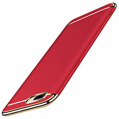 Schutzhülle Luxus Metall Rahmen und Kunststoff Schutzhülle Tasche M01 für Oppo AX5 Rot