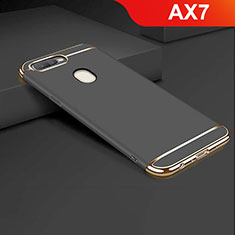 Schutzhülle Luxus Metall Rahmen und Kunststoff Schutzhülle Tasche M01 für Oppo AX7 Schwarz