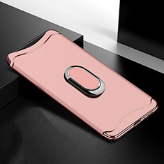 Schutzhülle Luxus Metall Rahmen und Kunststoff Schutzhülle Tasche M01 für Oppo Find X Super Flash Edition Rosegold